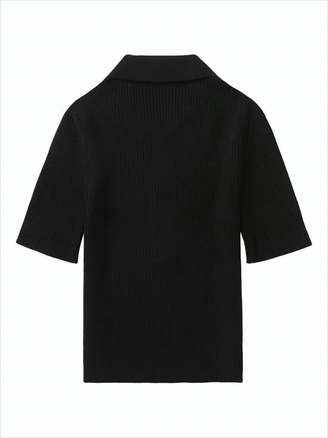 Fitted Ribbed Knit Sweater