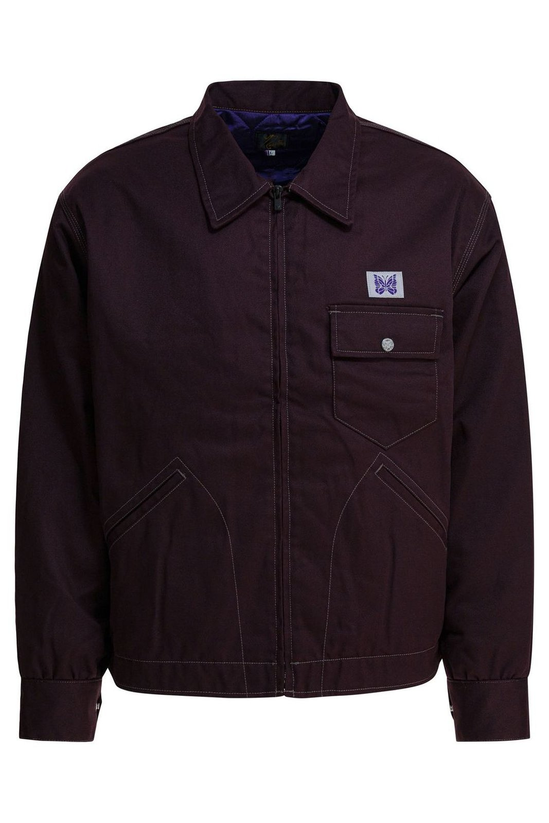Structured Burgundy Casual Jacket
