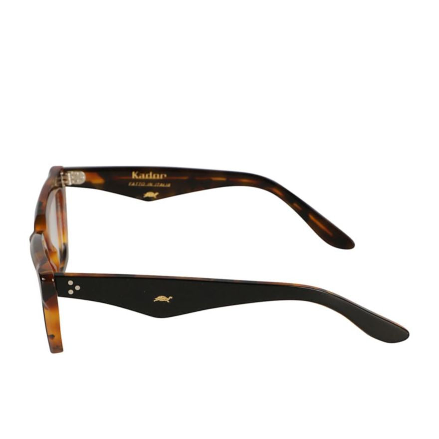 Alexandra Bold Rectangular Tortoiseshell Sunglasses with Gold Accents