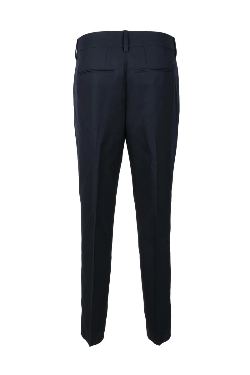 Tailored Straight-Leg Trousers in Pure Virgin Wool