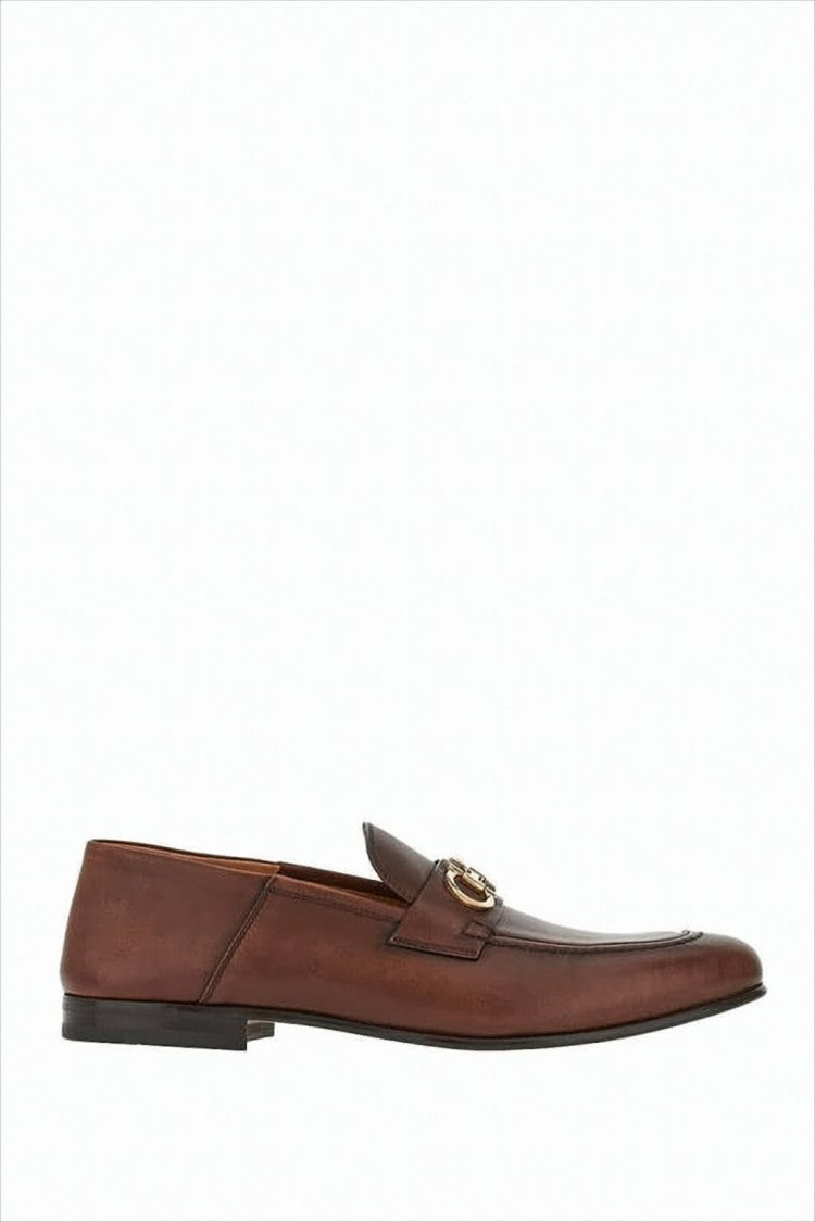 Polished Calfskin Leather Loafers
