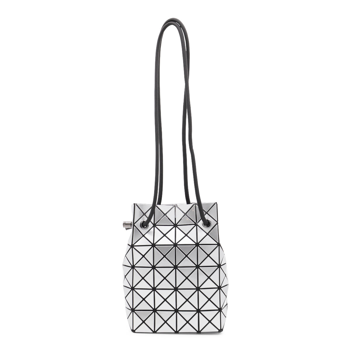 Geometric Silver Bag with Interconnected Panels
