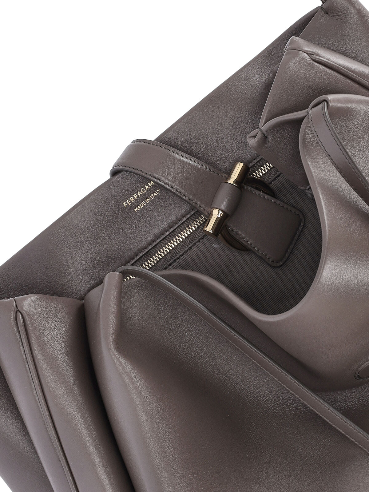 Grey Minimalist Bag With Elegant Structure