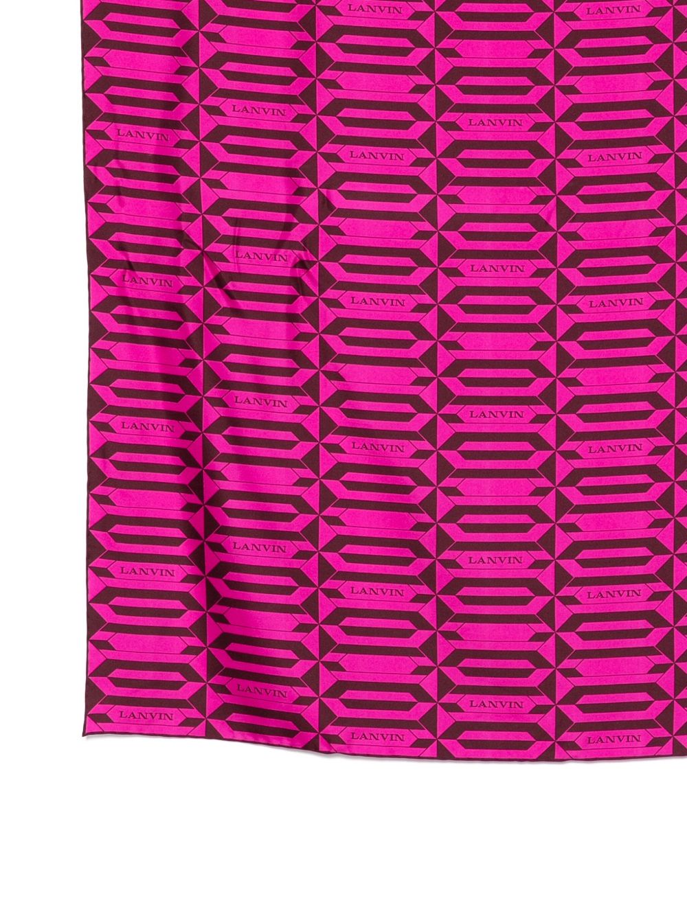 Silk Scarf with Geometric Pattern