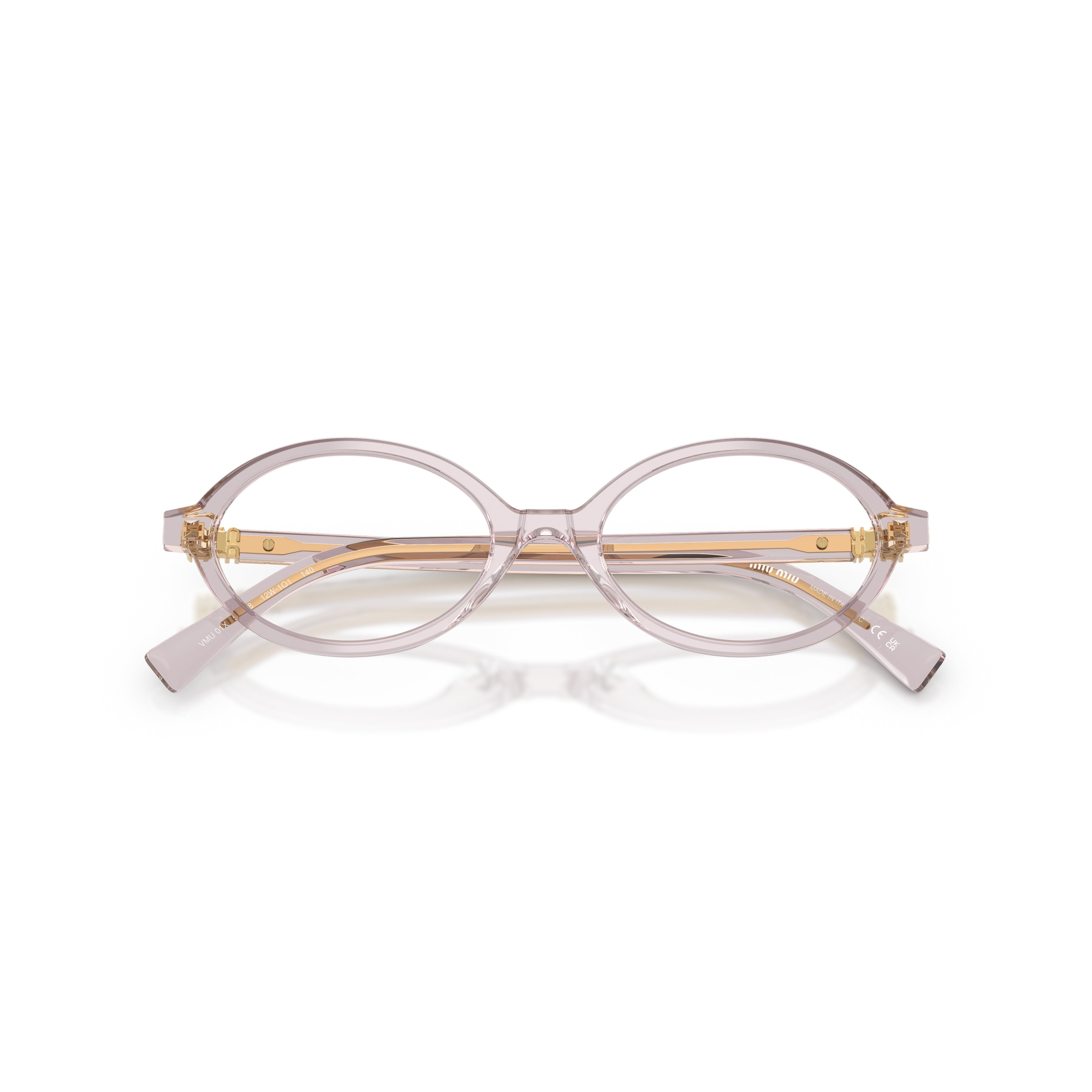 0mu 01xv Translucent Acetate Oval Frame Eyeglasses