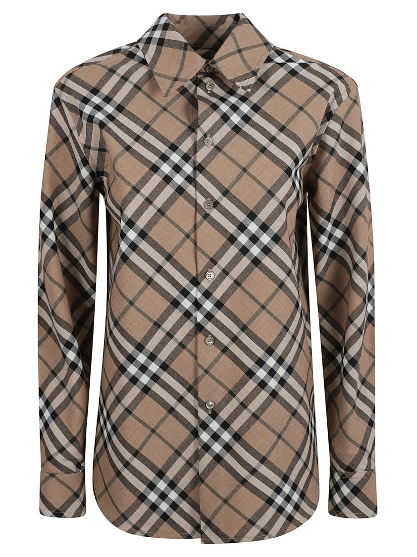 Tailored Plaid Shirt With Structured Collar