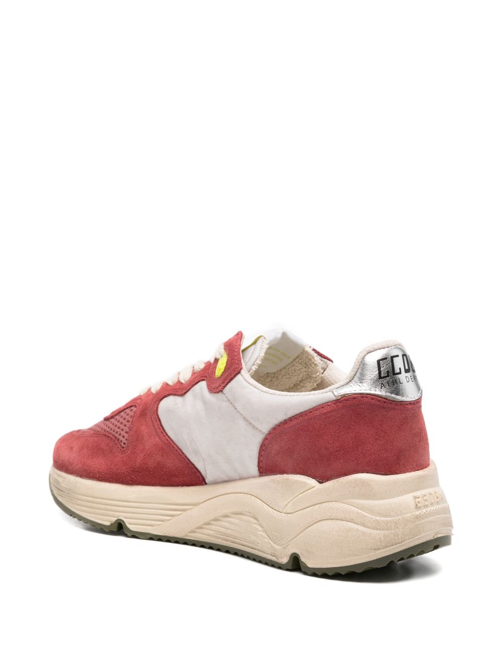 Silk and Nylon Perforated Leather Sneakers