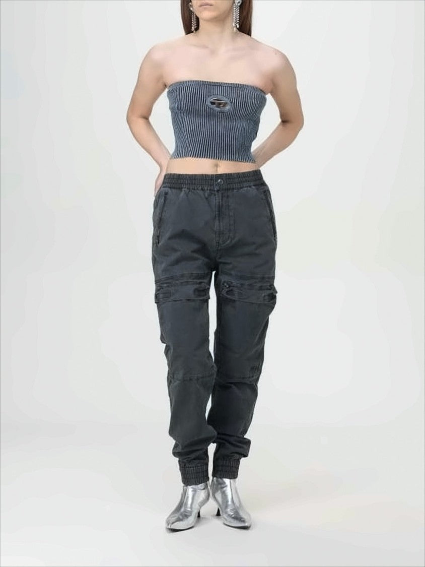 Strapless Ribbed Crop Top