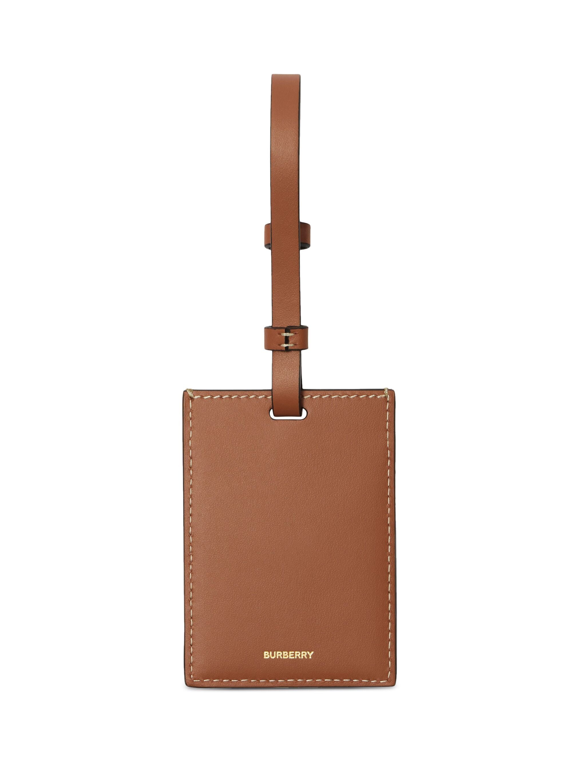 House Check Calf Leather Luggage Tag