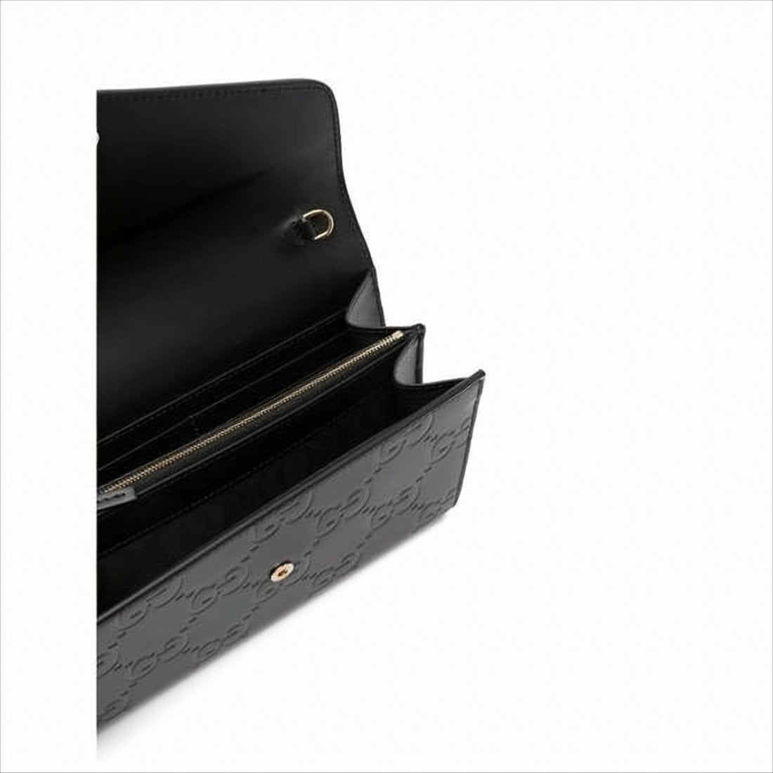 Embossed Leather Crossbody Bag with Gold-tone Hardware