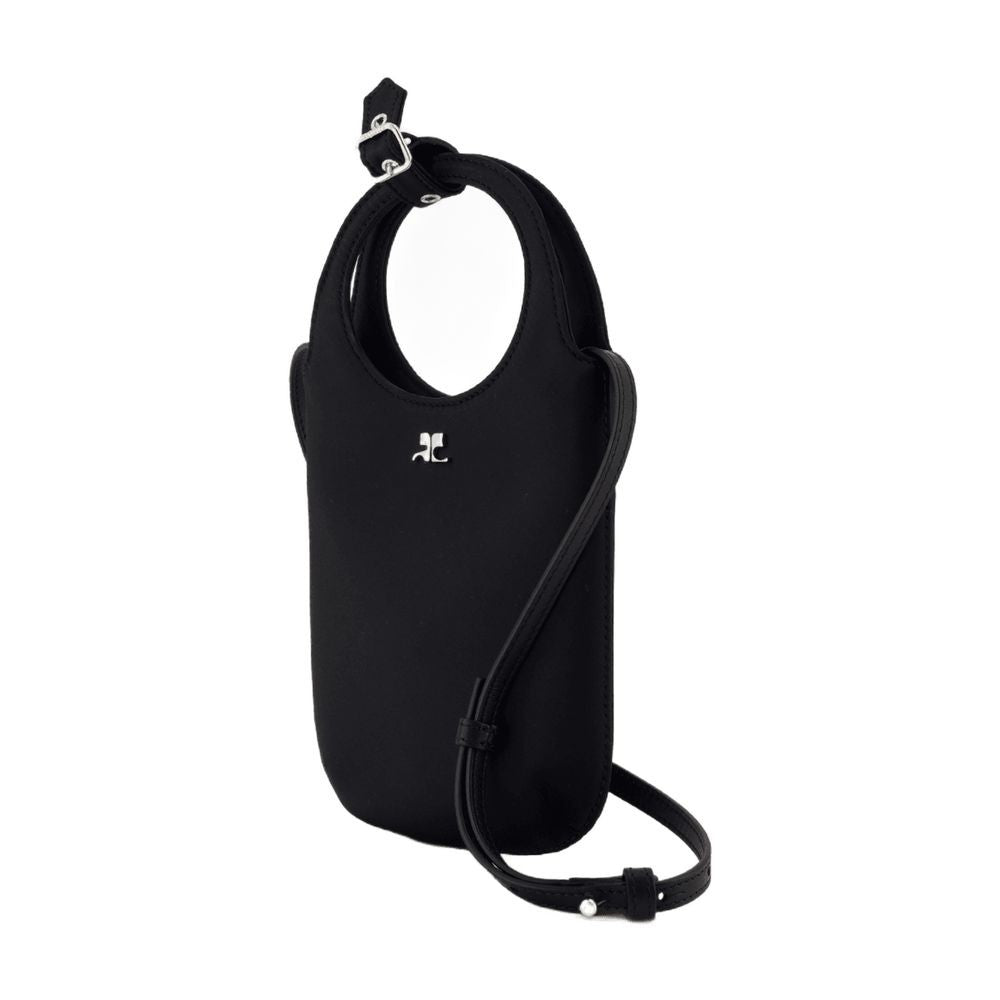 Slim Holy Handbag - Satin - Black