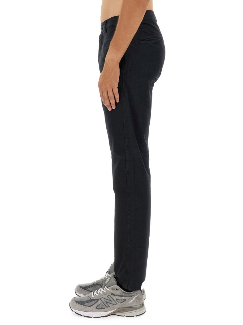 Regular Fit Black Cotton Chino Pants