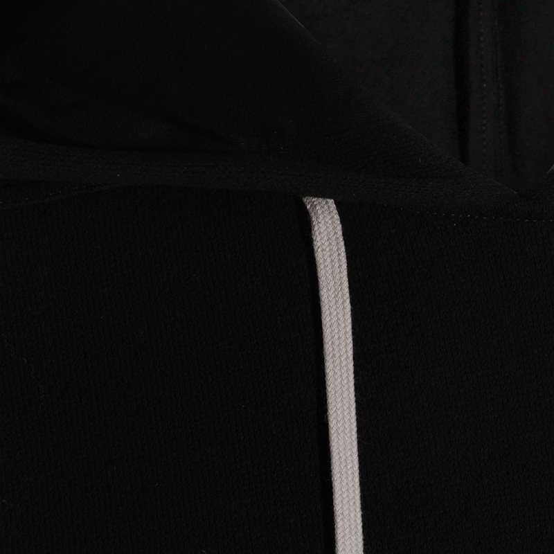 Black Sleeveless Hoodie with Classic Crew Neckline