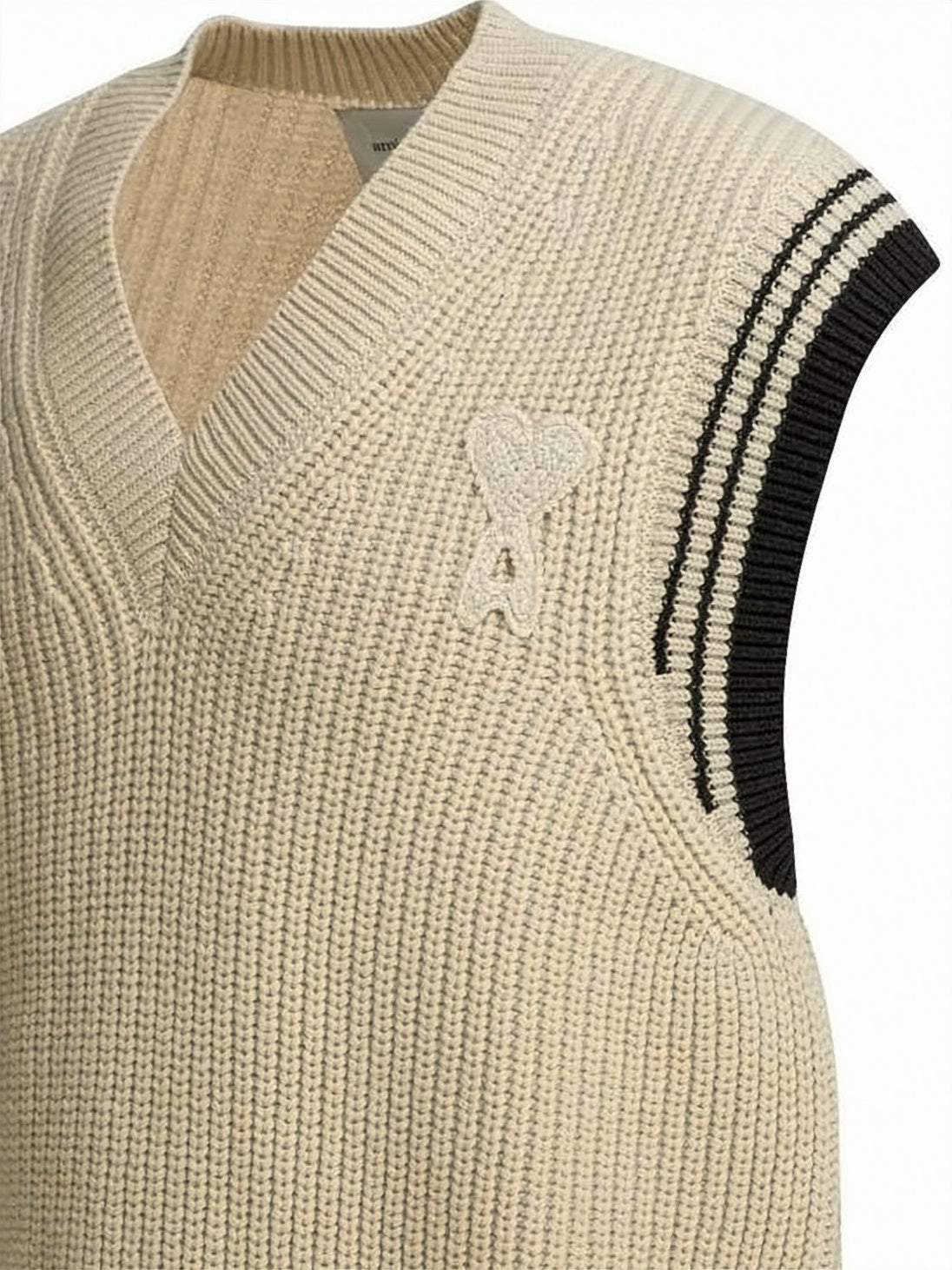 Knitted Sleeveless Vest with Texture
