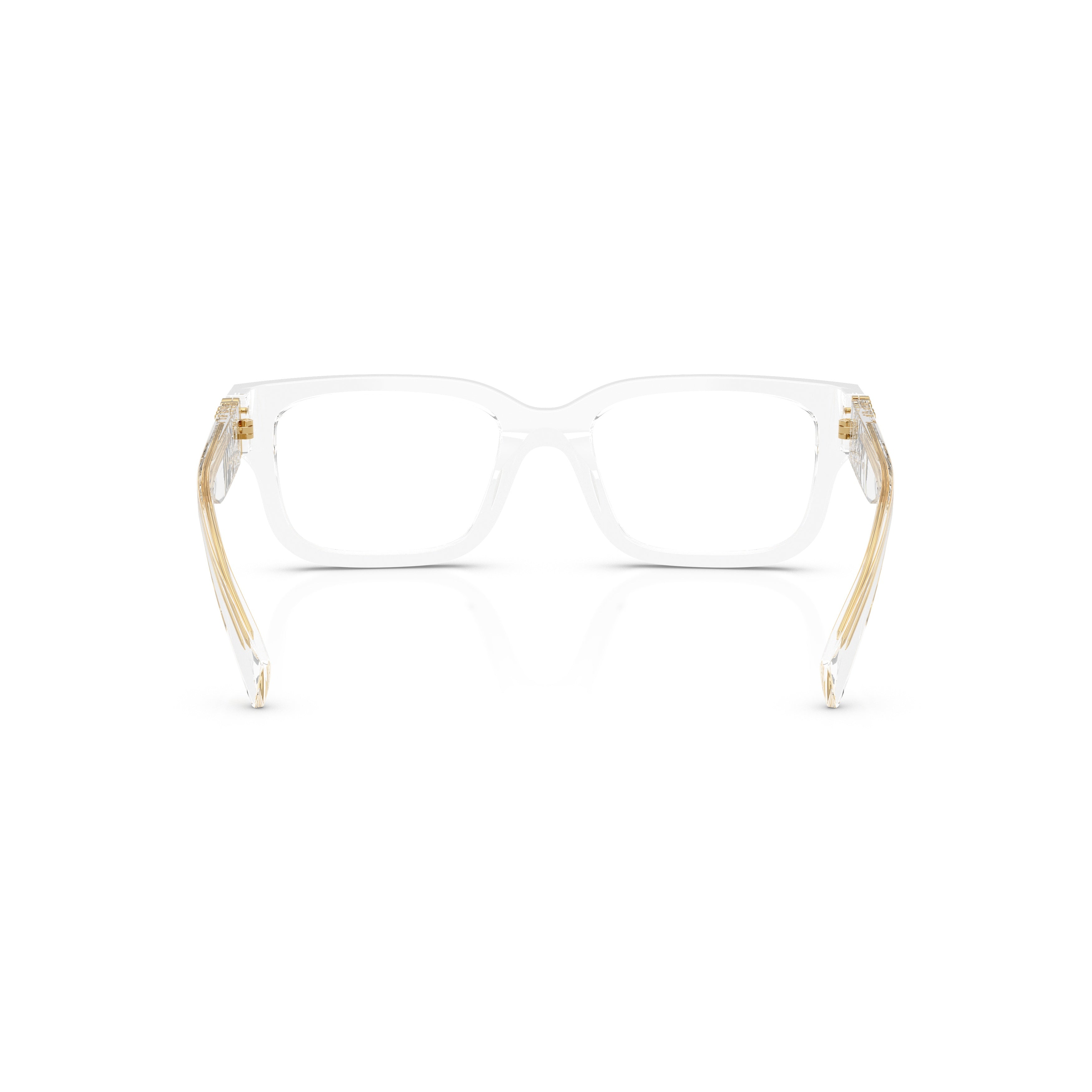 0mu 02yv Transparent Acetate Square Frame Eyeglasses