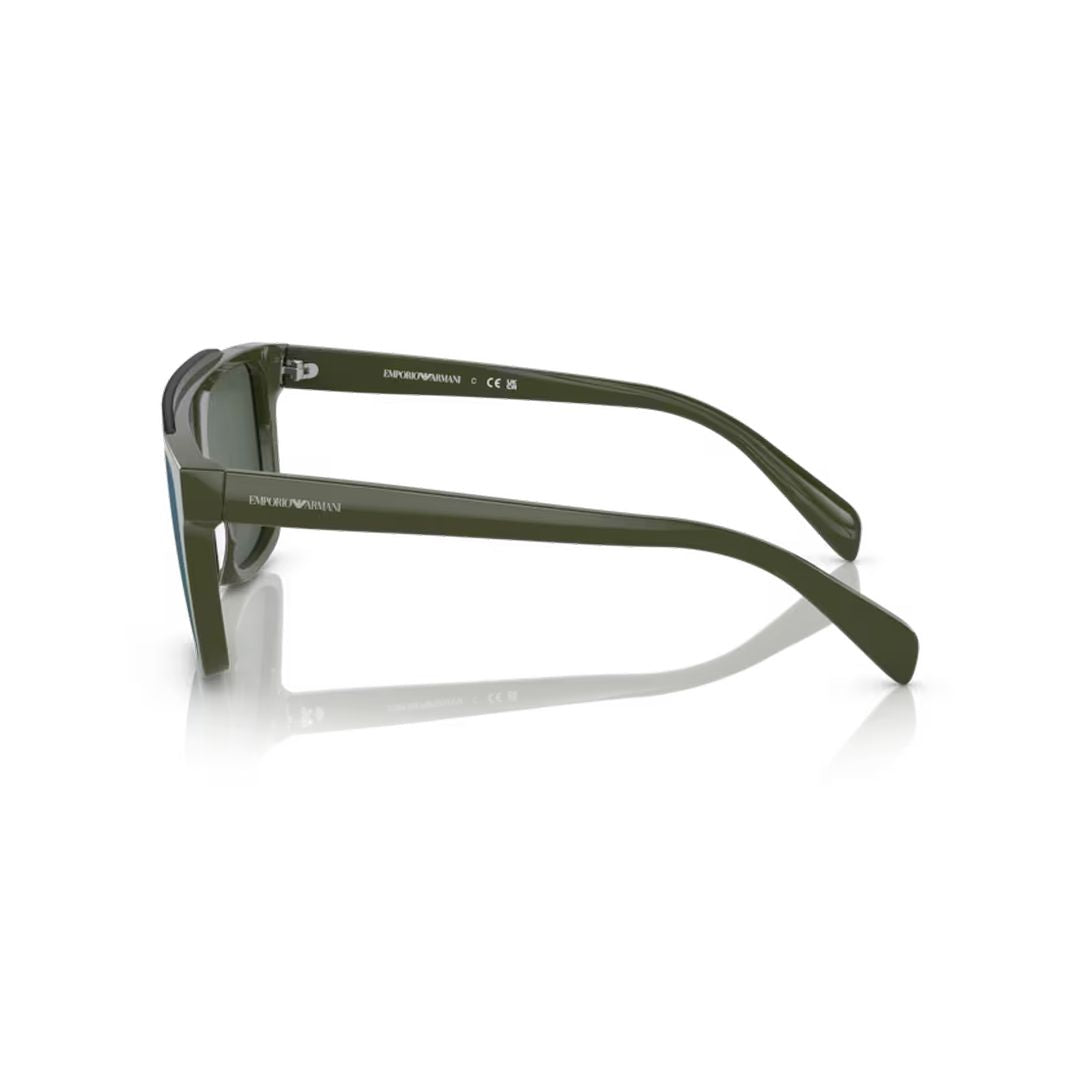 4193 Sole Rectangular Acetate Sunglasses with Glossy Finish