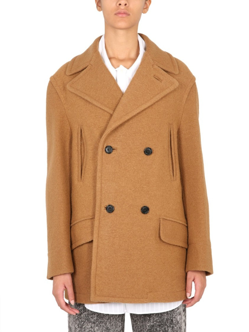 Double-Breasted Coat With Mirror Lapels