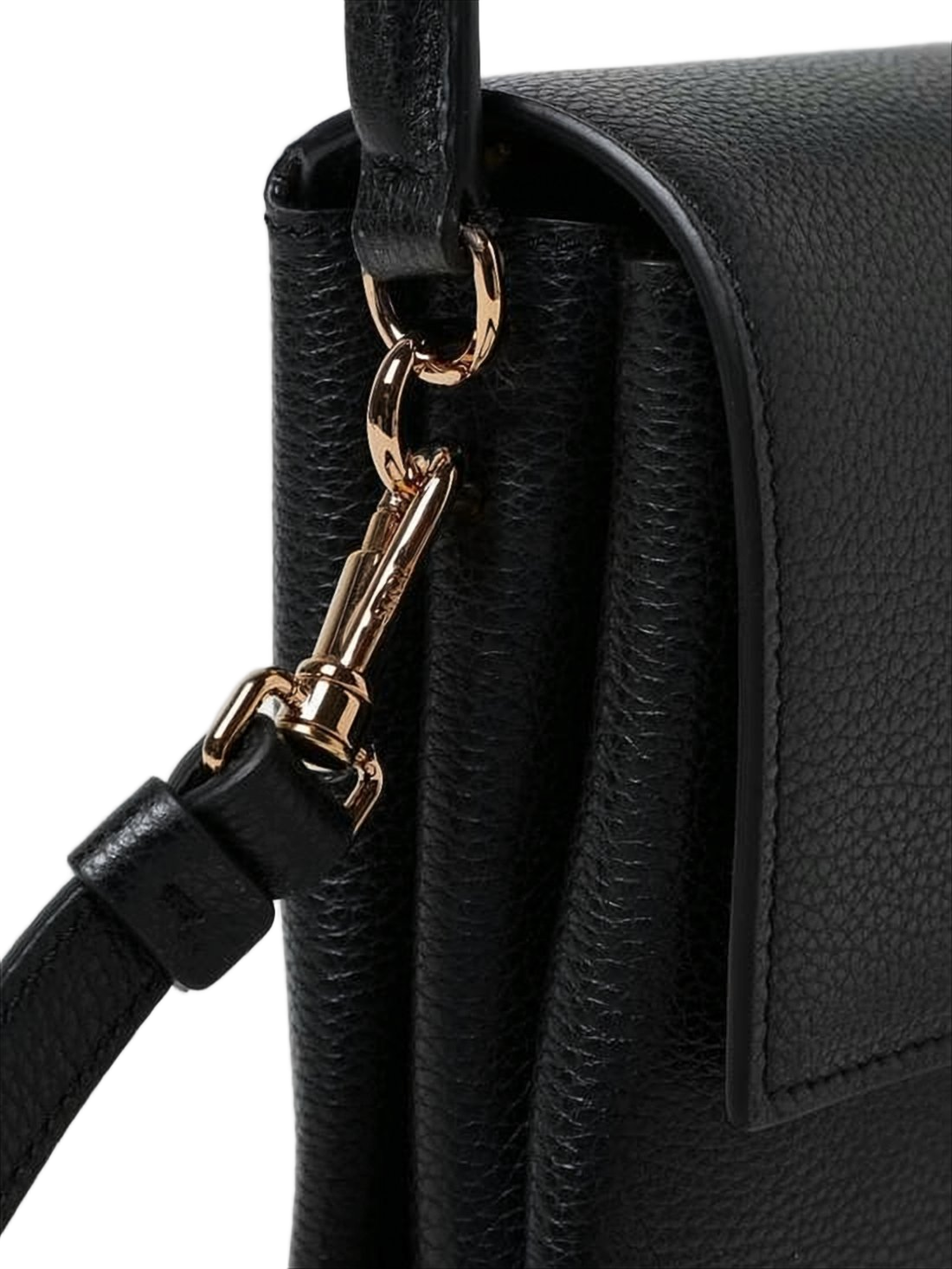 Structured Black Calf Leather Tote Bag