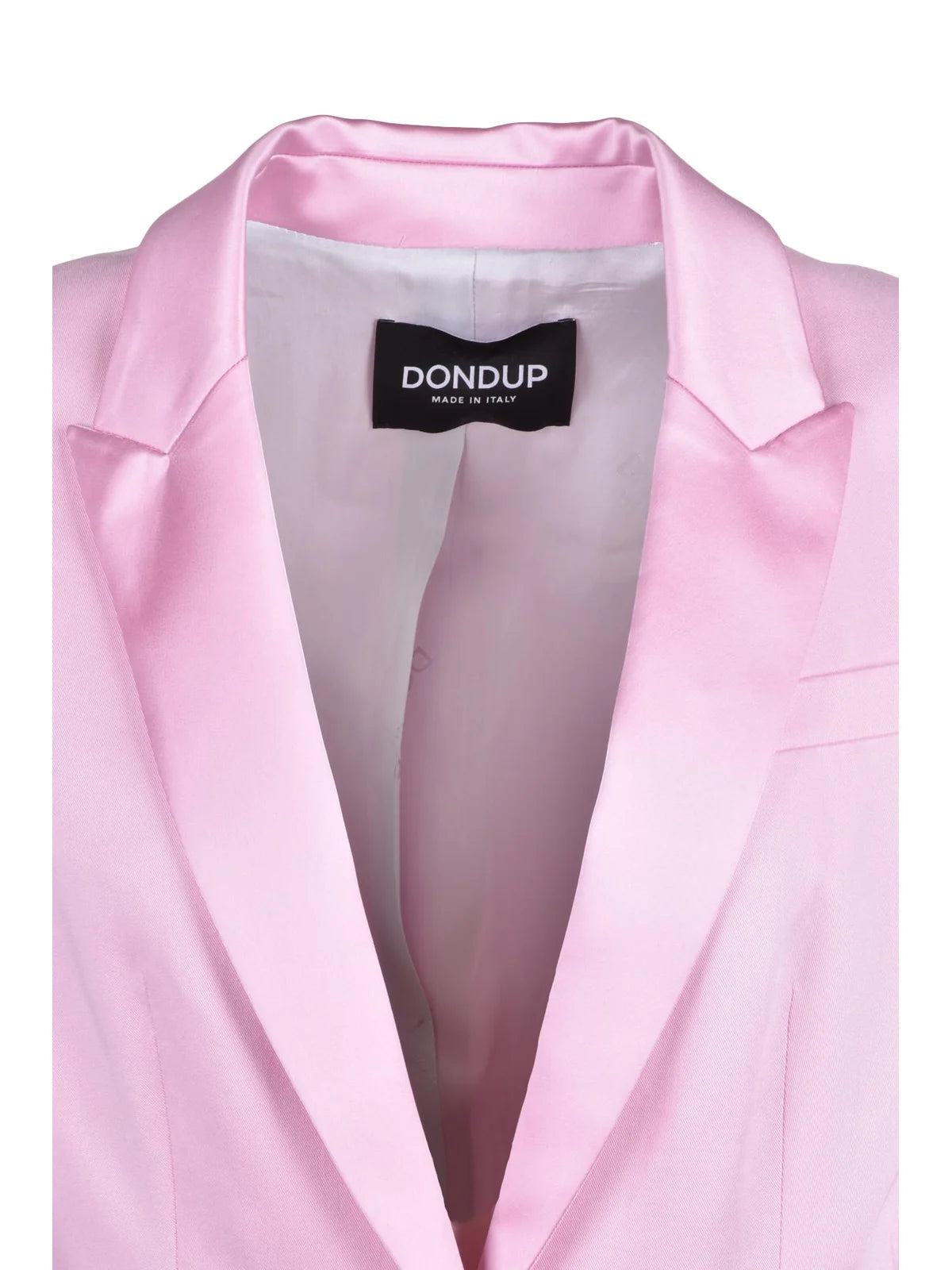 Pink Cotton Viscose Elastane Fitted Jacket