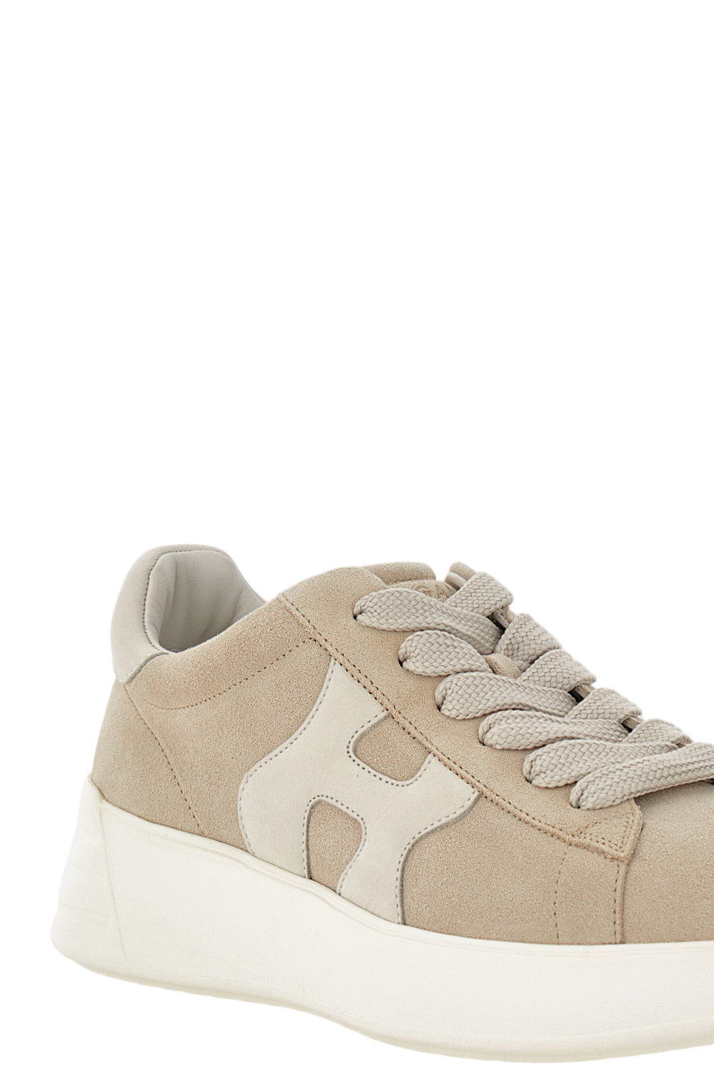 Beige Nappa Leather Sneakers