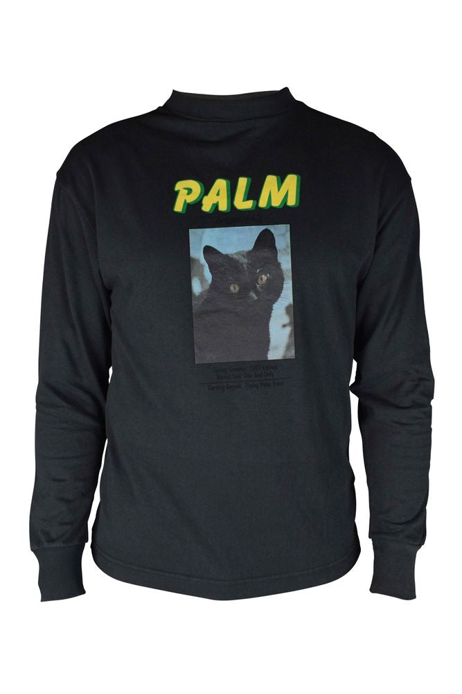 Graphic Long-Sleeved T-Shirt With Cat Design
