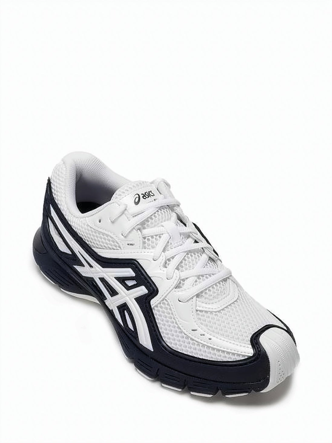White Black Mesh Synthetic Overlay Sneakers