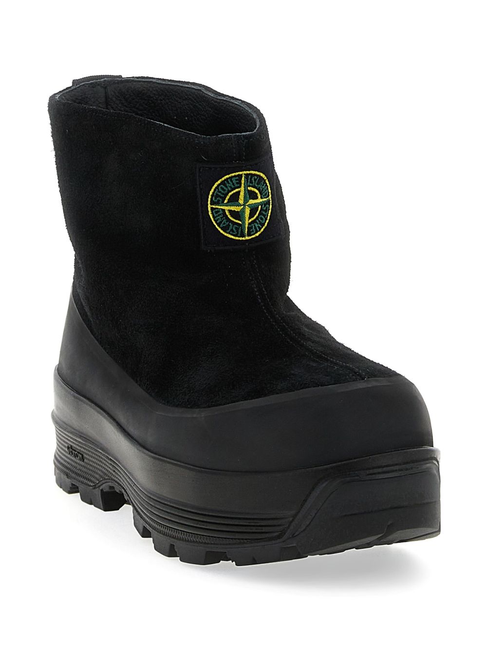 Suede Ankle Boots With Compass Logo