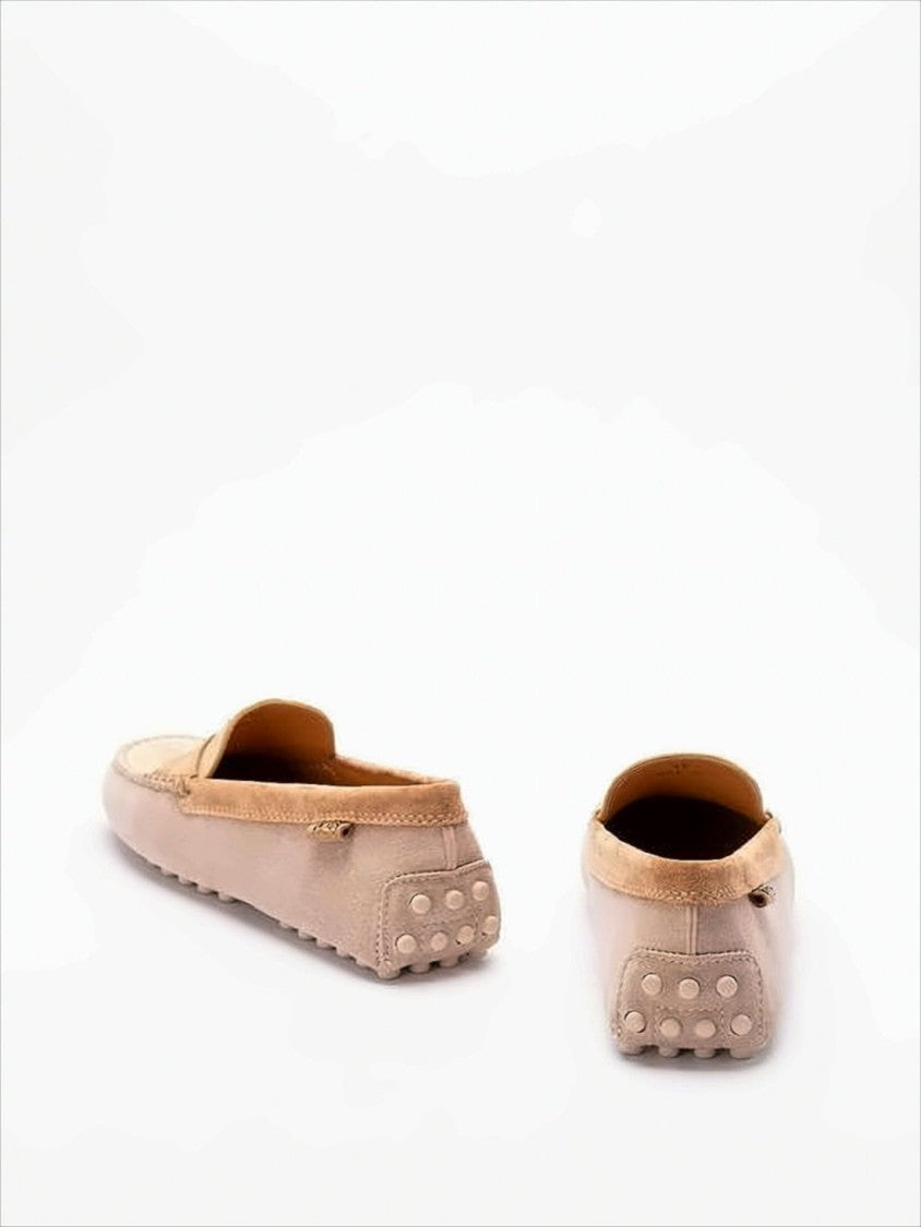 Suede Loafers with Classic Moccasin Silhouette and Penny Strap