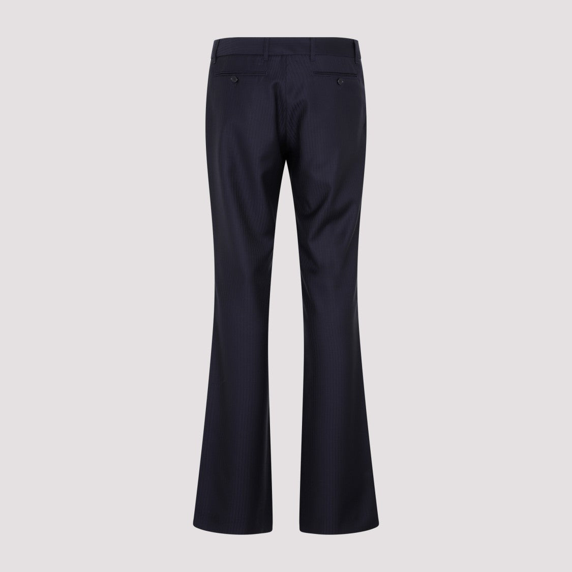 Blue Wool Bootcut Trousers