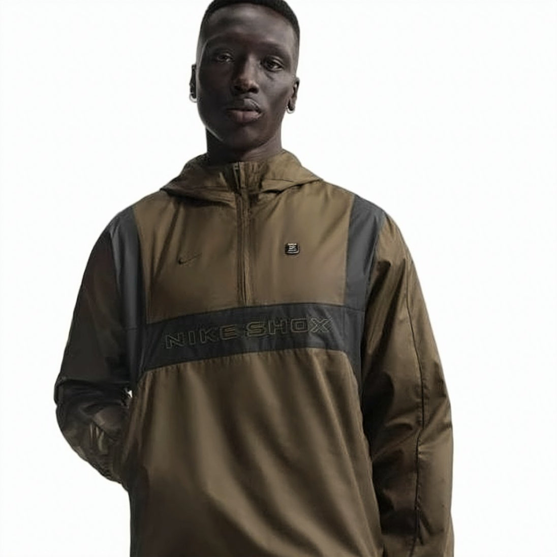 Half-Zip Casual Jacket with Two-Tone Design
