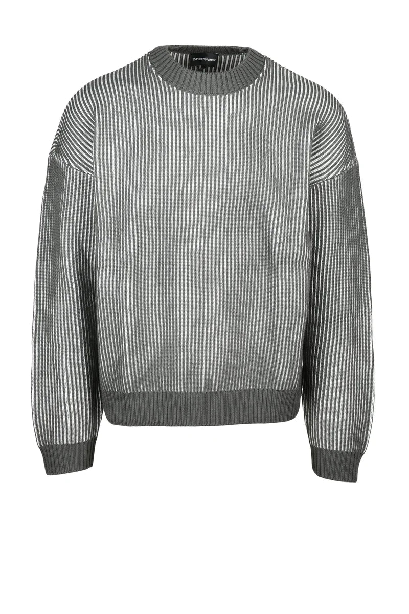 Virgin Wool Cotton Sweater - Green