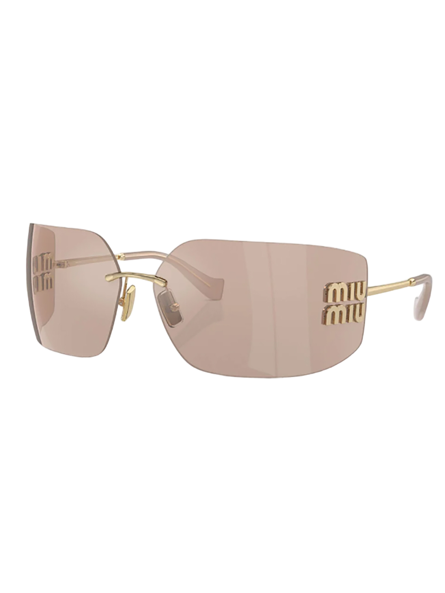 Oversized Geometric Frame Sunglasses With Metallic Finish