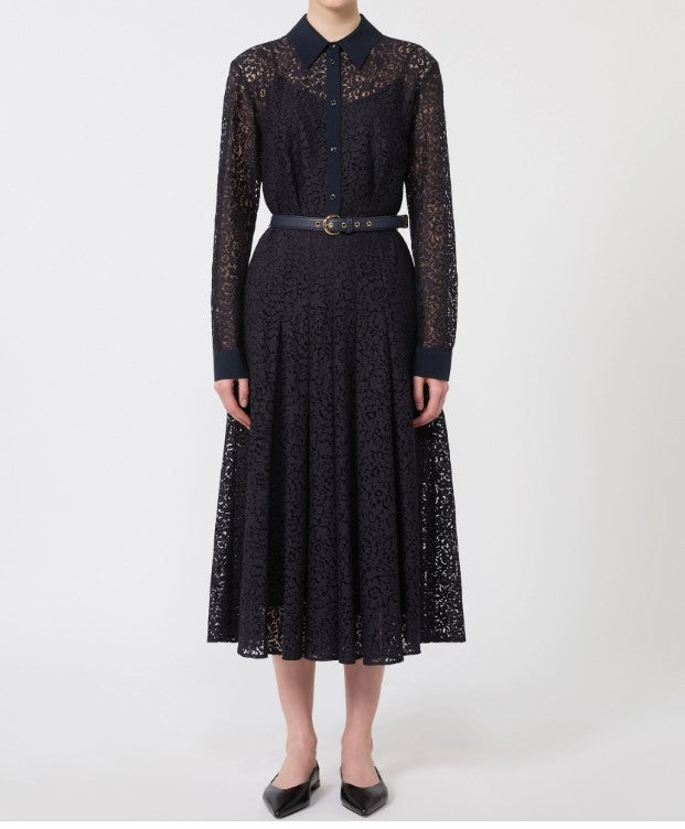 Mstricordo Lace Silk Shirt Dress