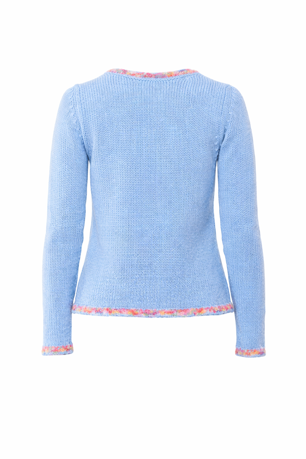 Light Blue Round-Neck Wool Sweater