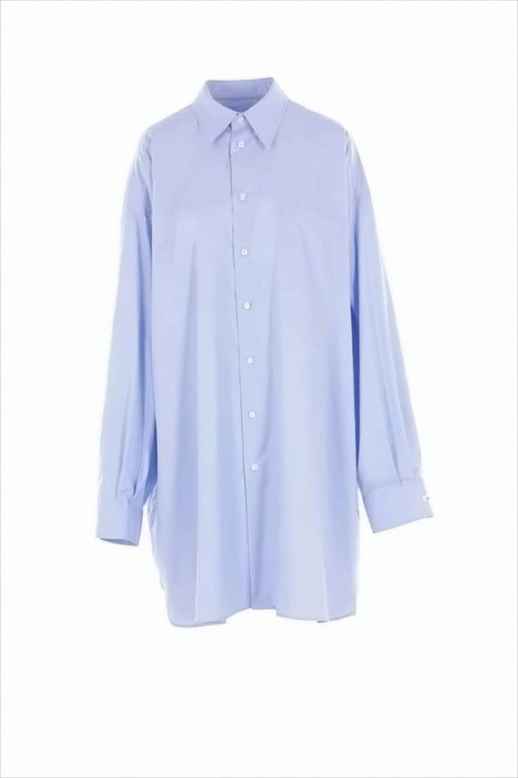 Loose-Fitting Cotton Shirt with Classic Collar