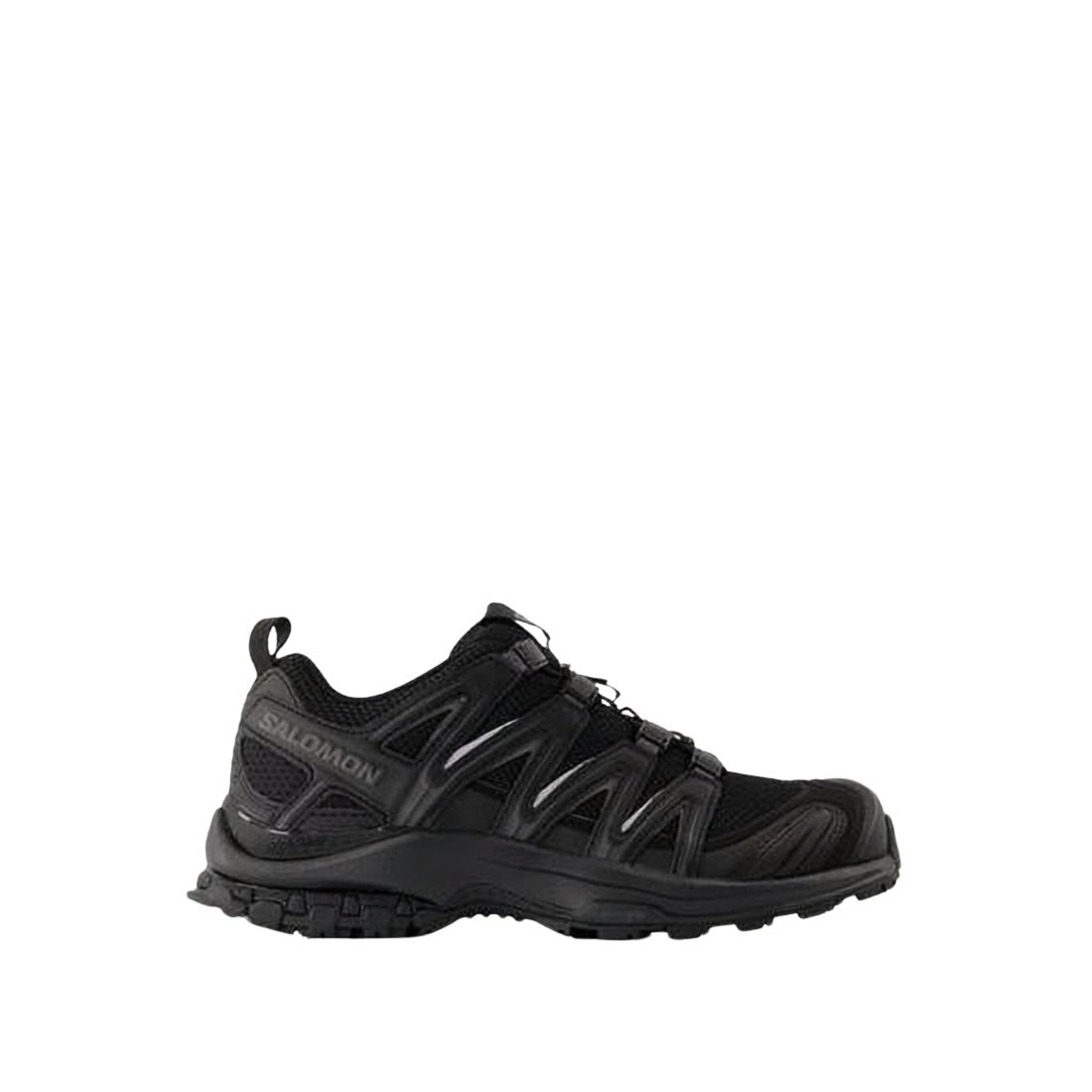 Low-Profile Black Sneakers with Mesh Upper