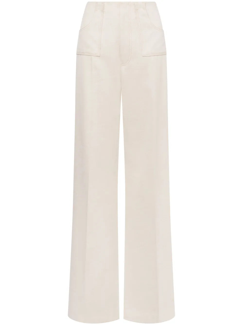 Classic Tailored Pantalone With Straight Leg Cut