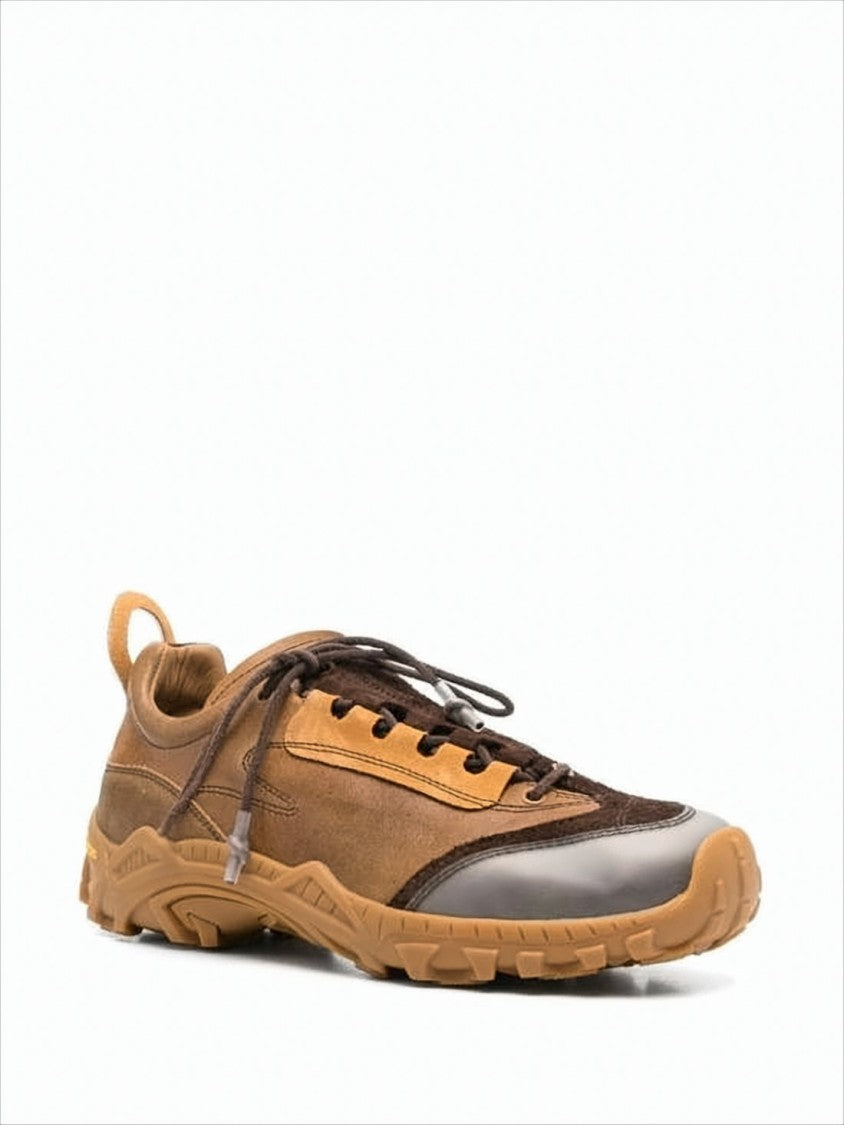 Brown Suede and Leather Sneakers