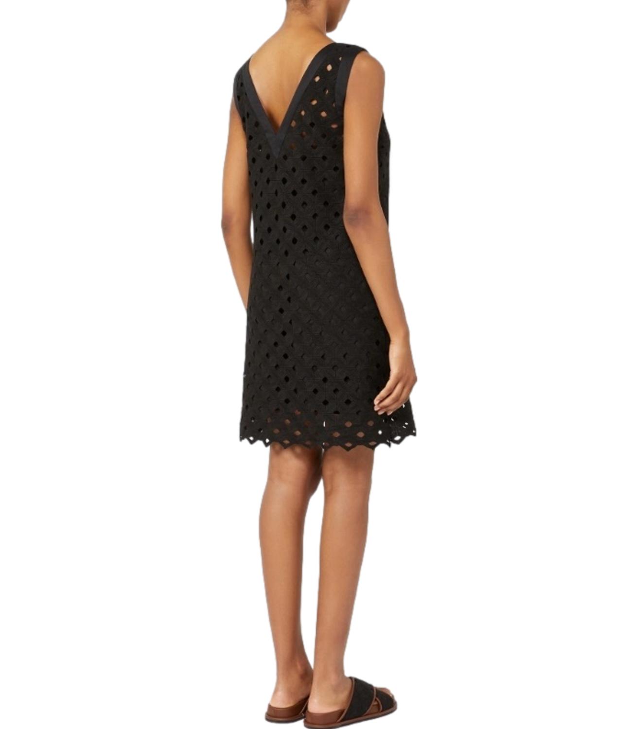 Black Cotton Blend Beach Dress