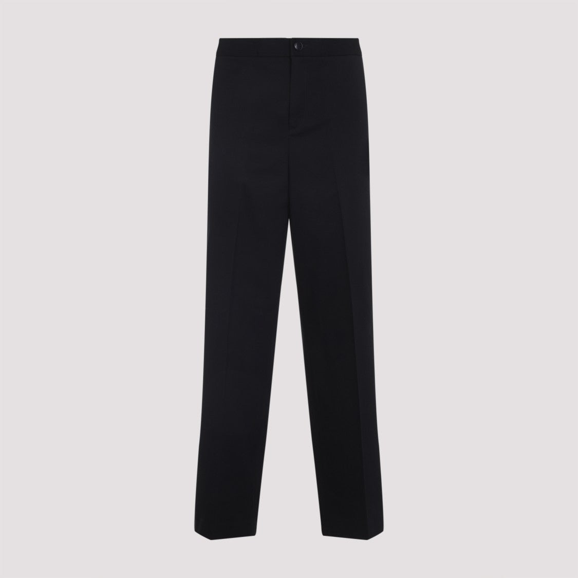 Tailored Fit Black Trousers With Classic Waistband