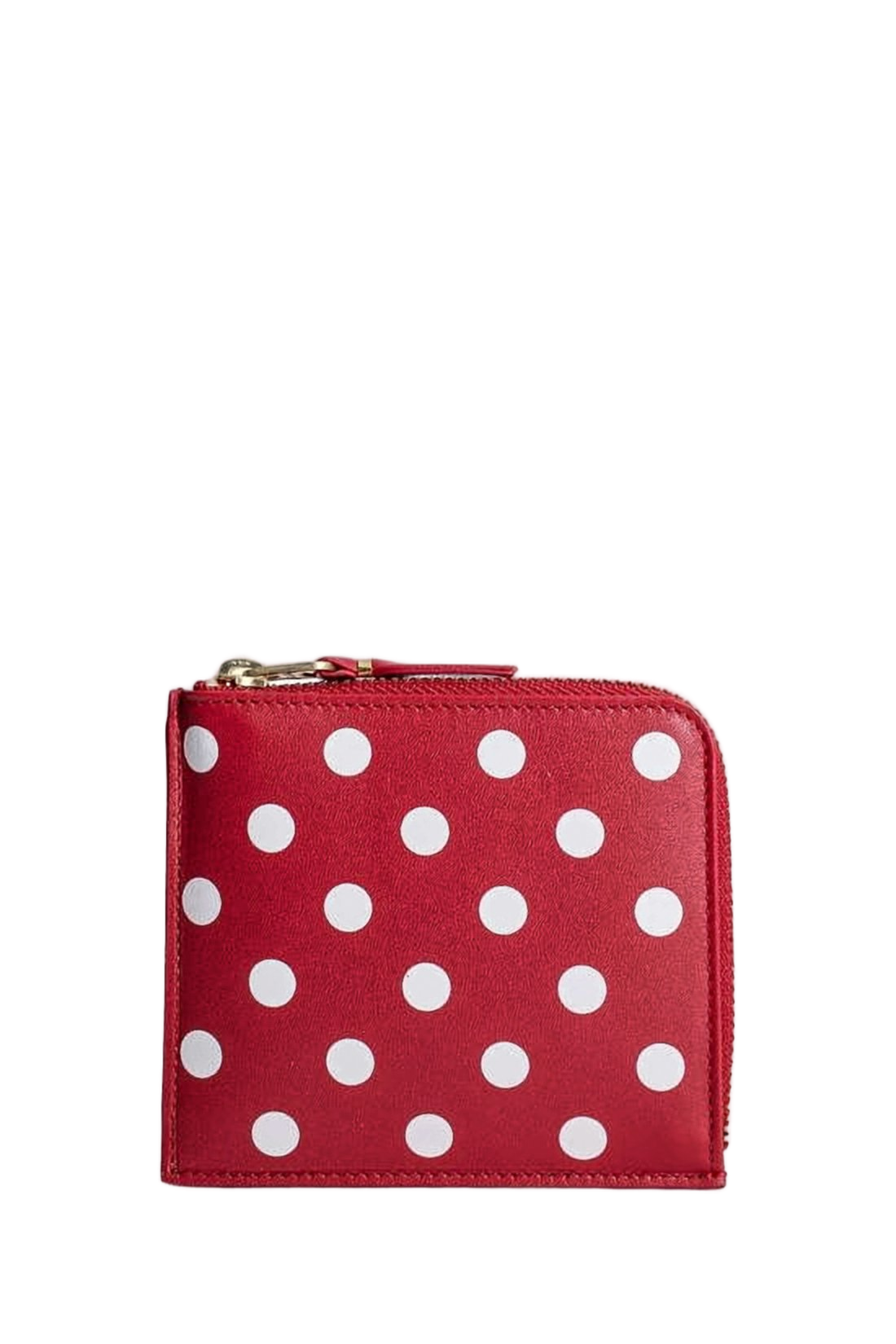 Compact Red Leather Wallet