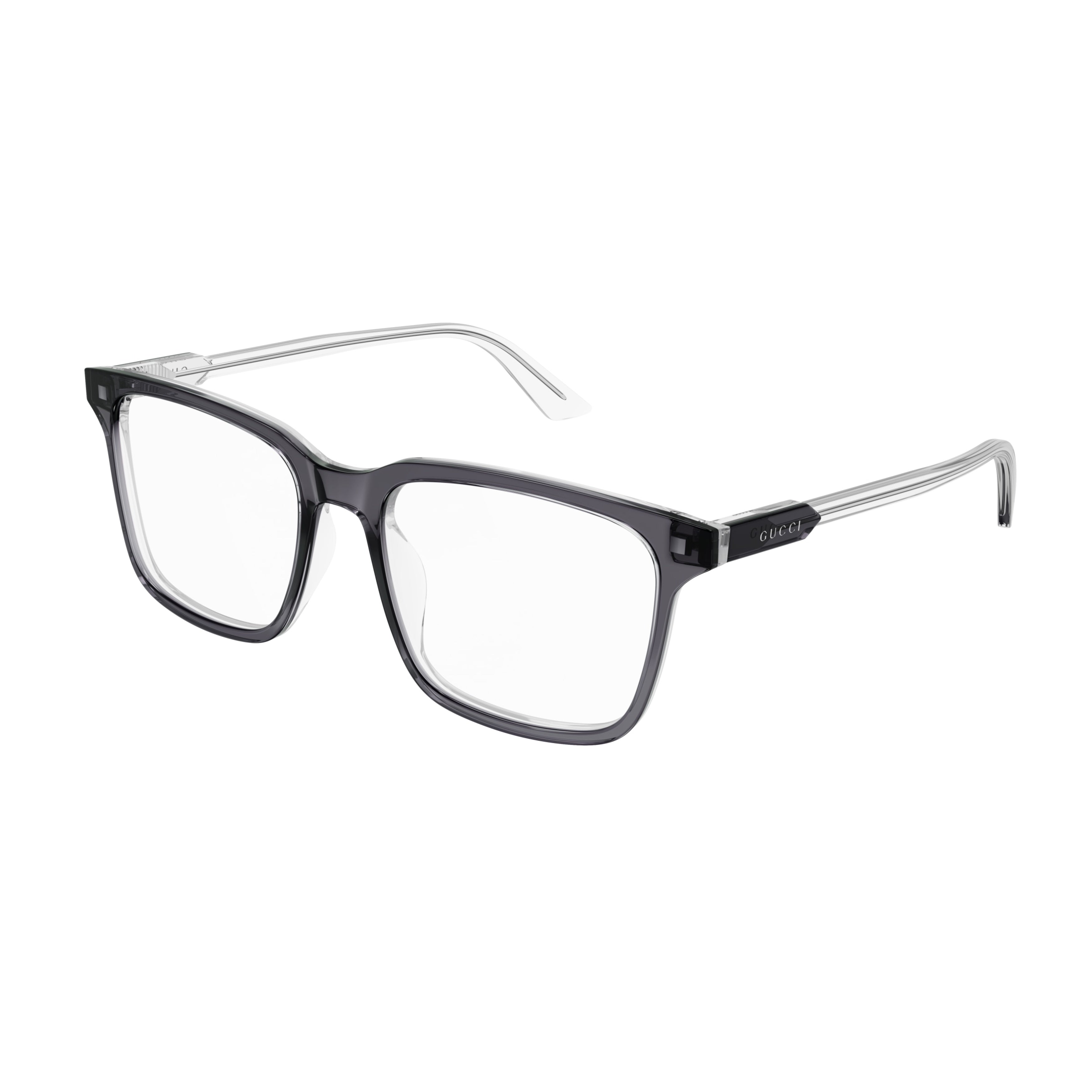 Gg1120oa Translucent Dark Grey Square Frame Eyeglasses