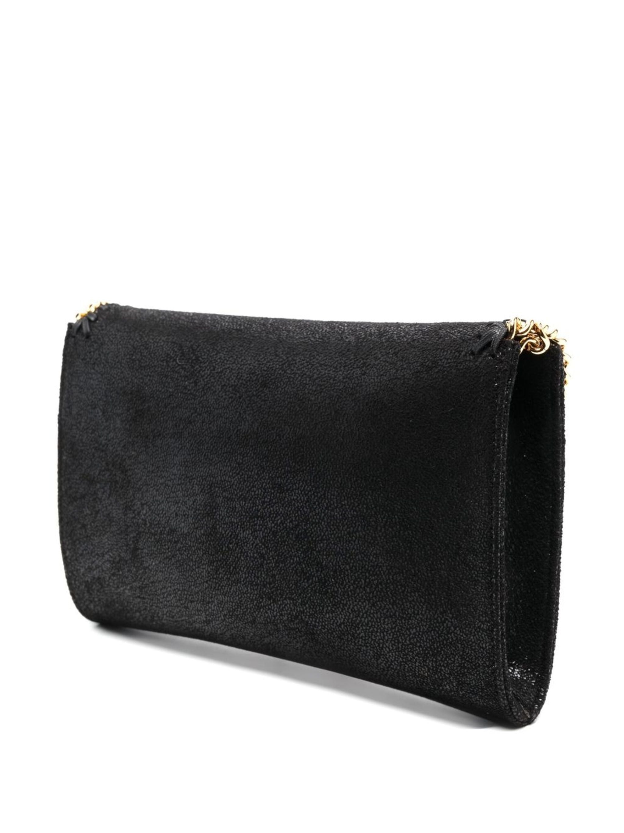 Black Falabella Wallet Chain Satchel