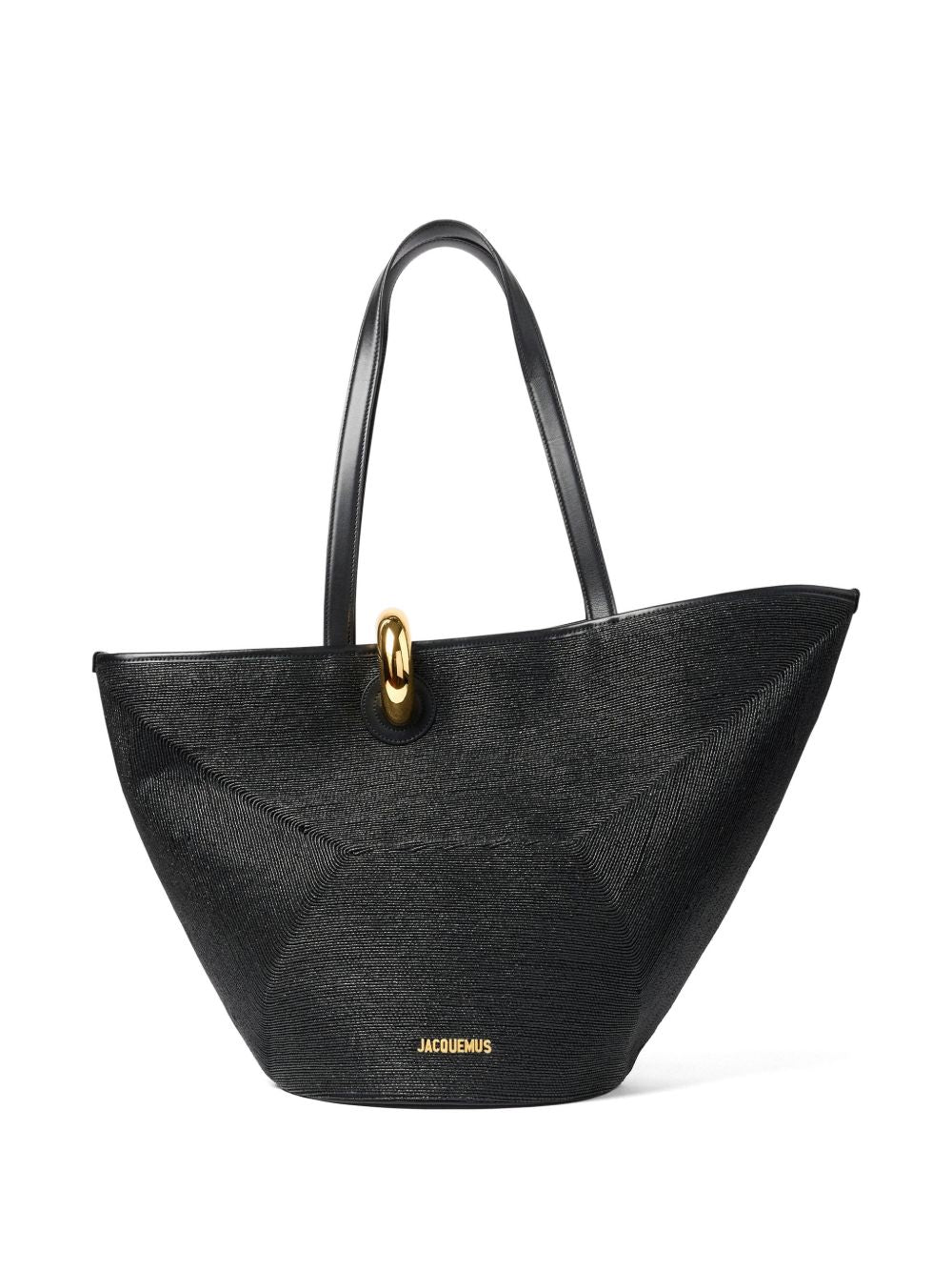 Black Gold-Tone Hardware Top Handle Bag