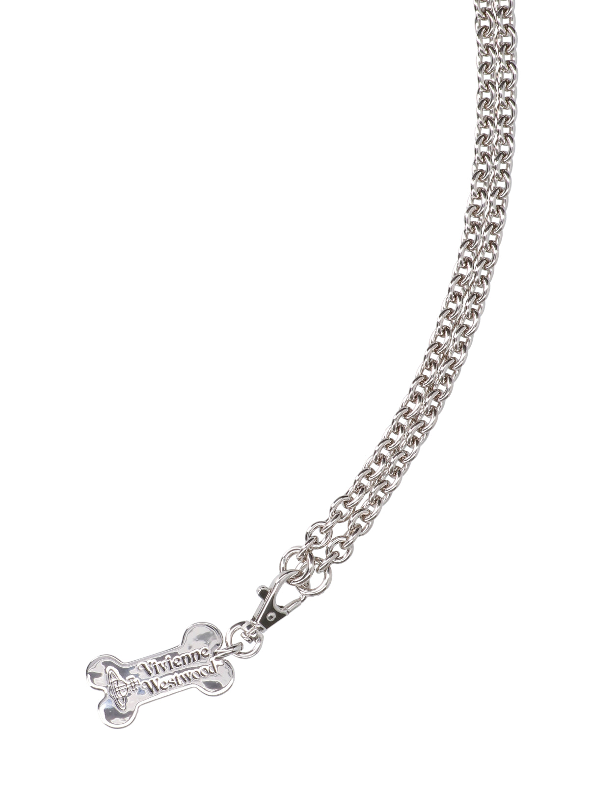 Silver Bone Pendant Chain Necklace