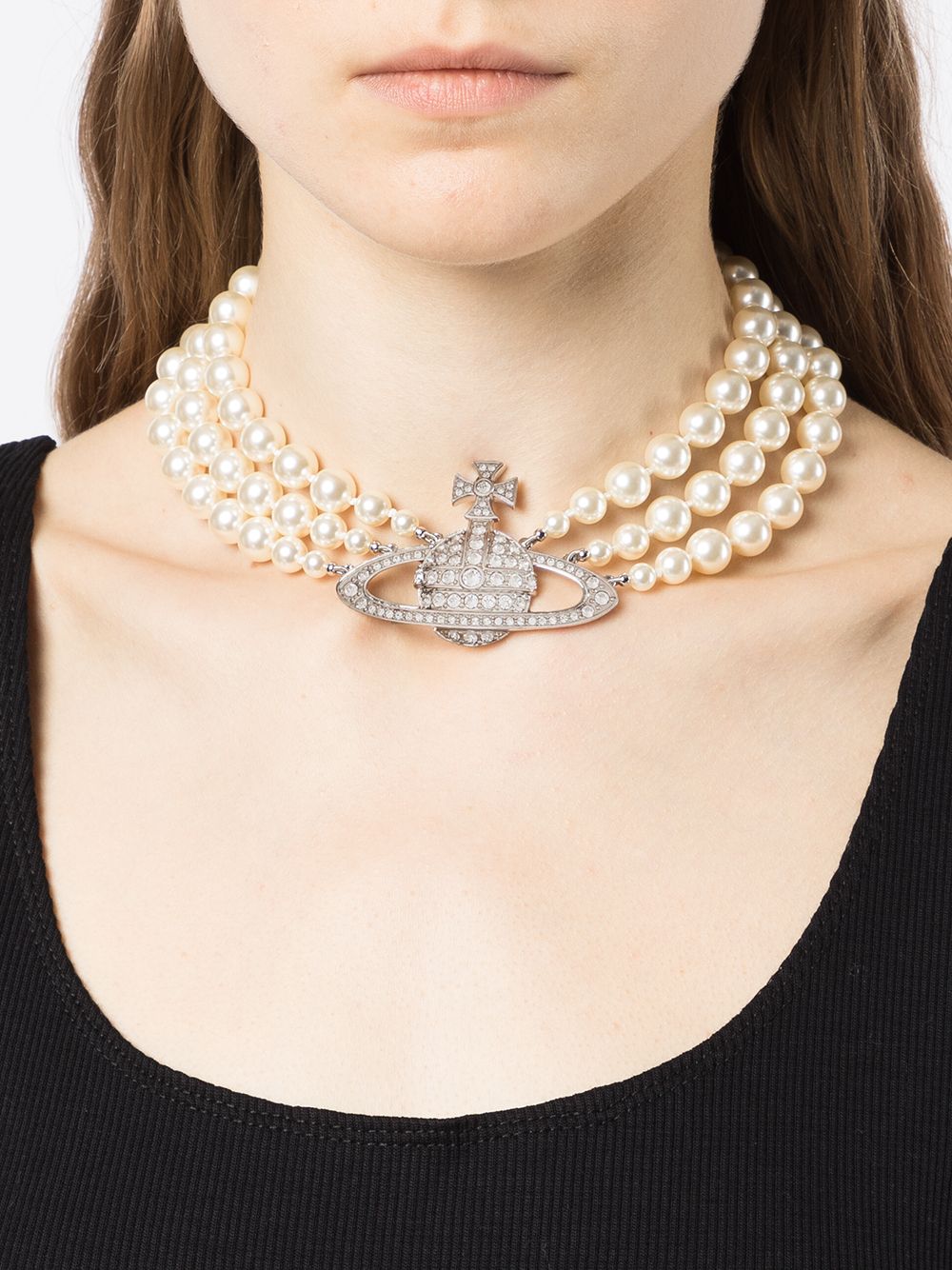 Layered Faux Pearl Necklace