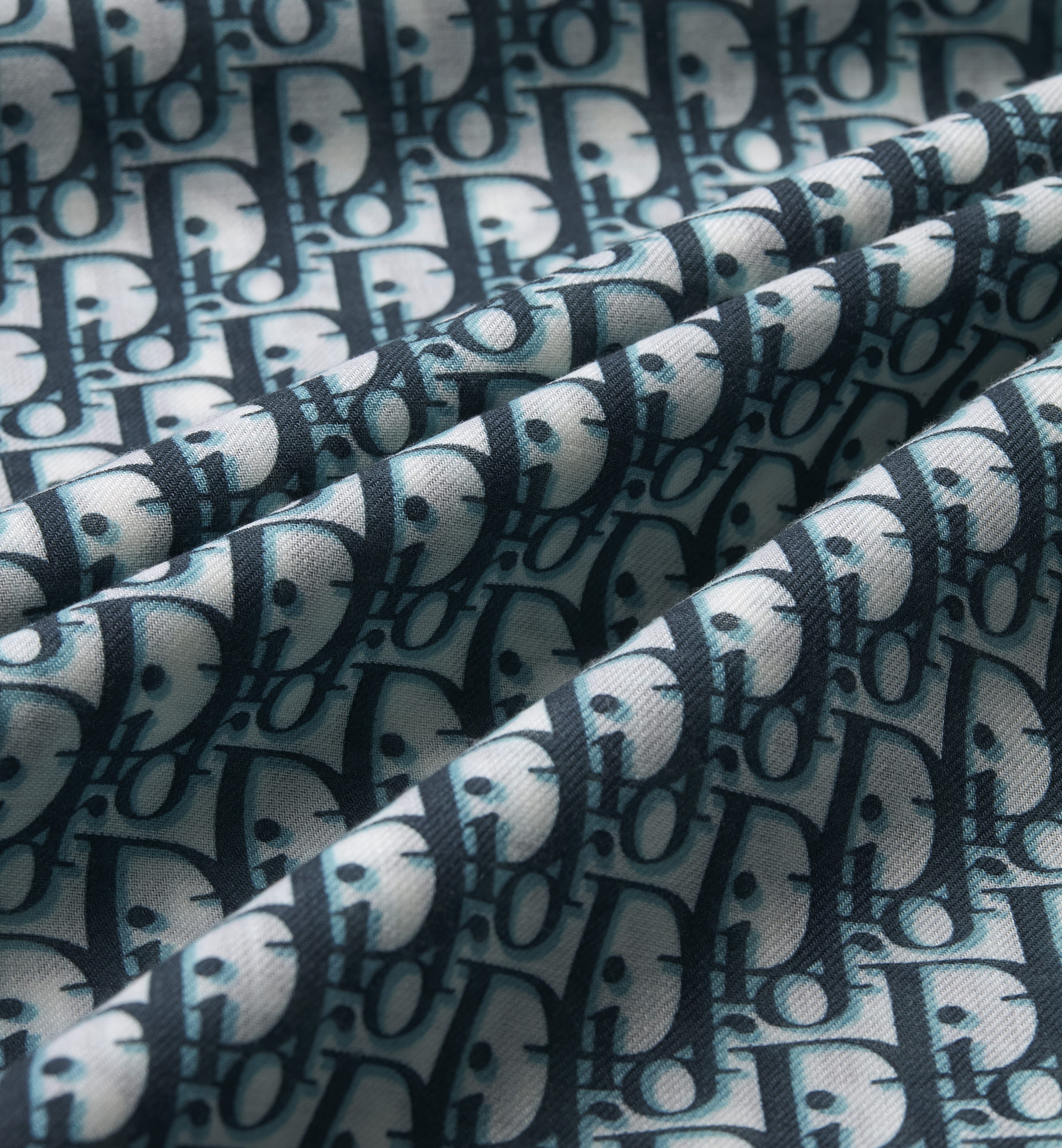 Square Monogram Scarf With Contrasting Edges