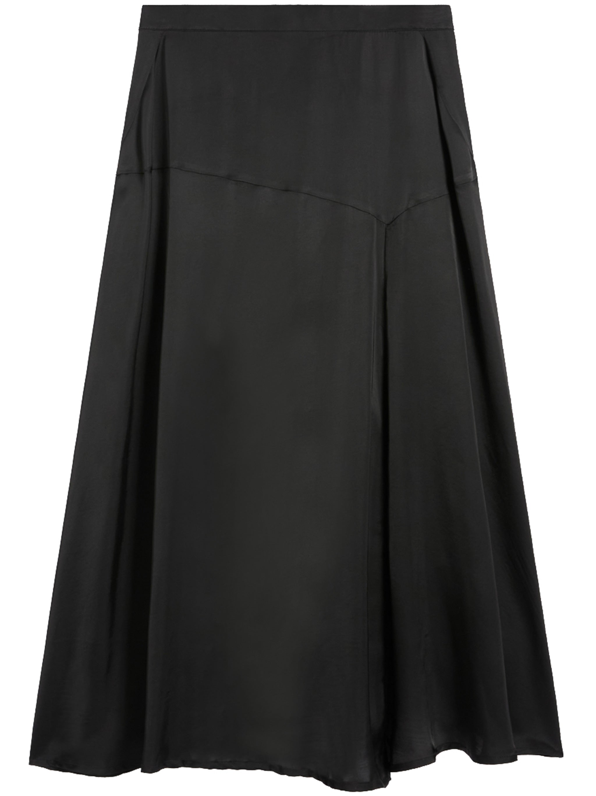 Flared Fabric Midi Skirt