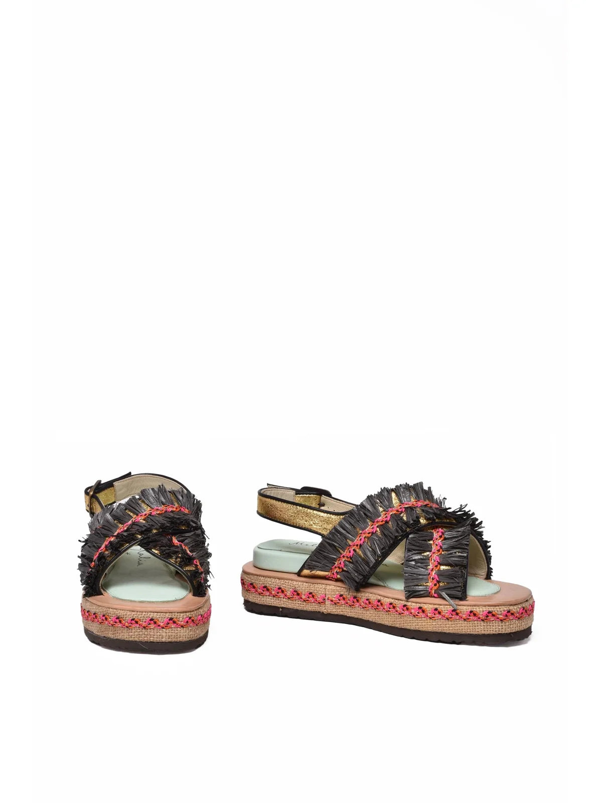 Black Gold Other Fibers Ponza Sandal