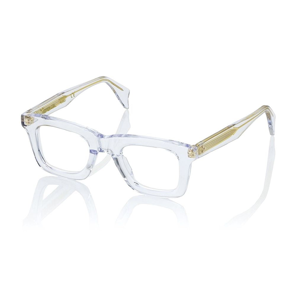 Concept Eyewear Mk308 Squared Optical Frames In Transparent Crystal Mazzucchelli Acetate